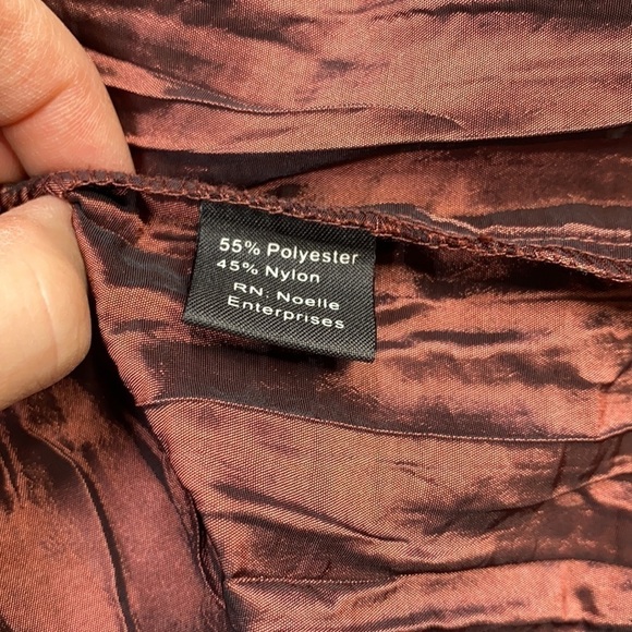 Noelle Burgundy Crinkled Tunic Jacket Size 8/10 - Picture 5 of 9